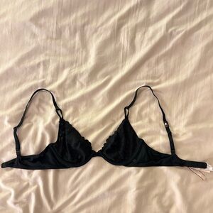 Victoria's Secret Black Lace Unlined Demi Bra